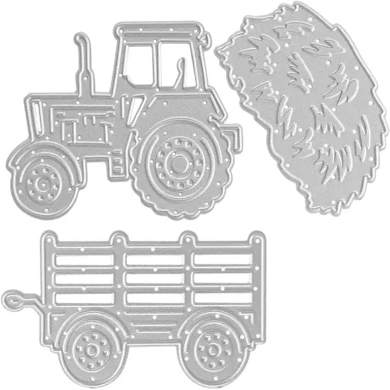 Metal Fall Farm Tractor Truck Cutting Dies for Card Making {1}