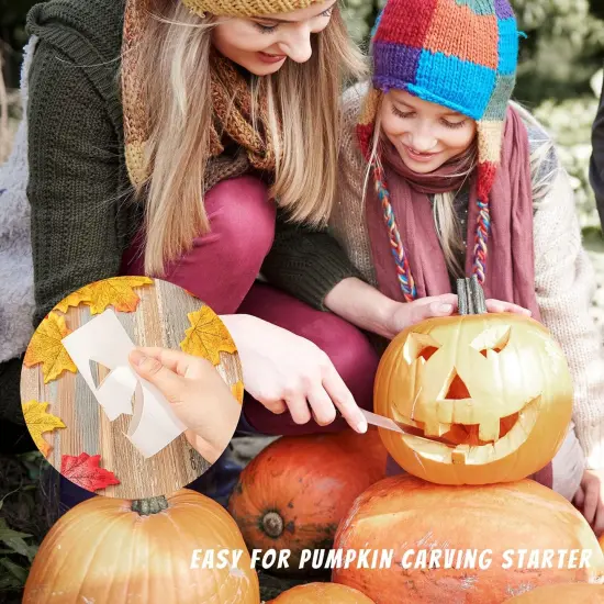 25 Pcs Halloween Pumpkins Face Stencils, Decorative Painting Stencils {6}