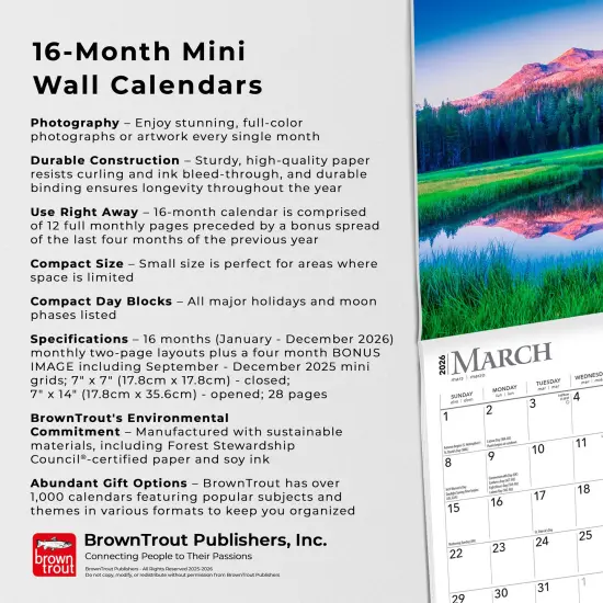 Inspiration | 2026 7 x 14 Inch (Hanging) Monthly Mini Wall Calendar {6}