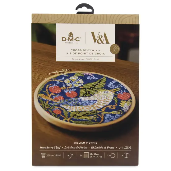 DMC The Museum Collection Cross Stitch Kit - &ldquo;Strawberry Thief&rdquo; by William Morris, V&A {1}