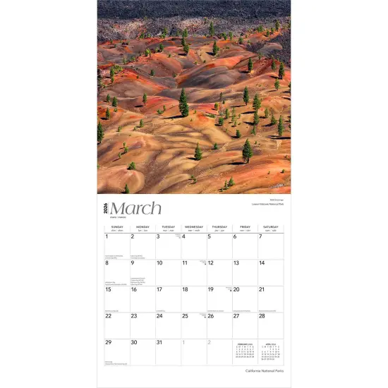 California National Parks | 2026 12 x 24 Inch (Hanging) Monthly Square Wall Calendar | Plastic-Free {3}