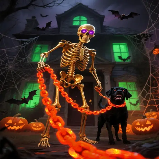 16.5 Feet Battery Operated Plastic Chain String Lights for Halloween Decorations {3}