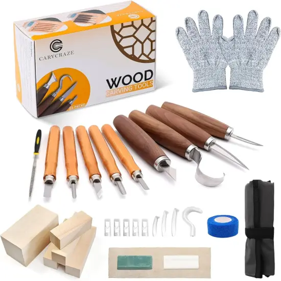 Wood Carving Tools Set 30-in-1 Wood Carving Knife Kit {1}