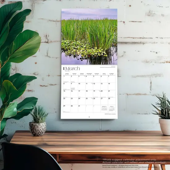 Louisiana Wild & Scenic | 2026 12 x 24 Inch (Hanging) Monthly Square Wall Calendar | Plastic-Free {5}