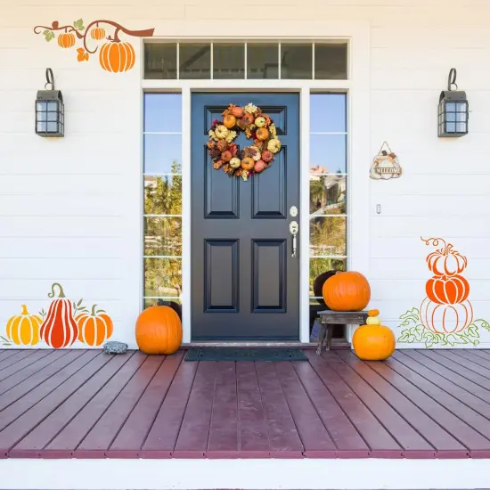 11 Pieces Fall Painting Stencils Autumn Stencil (Pumpkins,8 x 8 Inch, 6 x 12 Inch) {5}