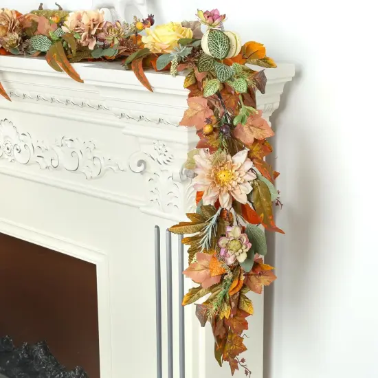 Fall Garland, 6 FT Pumpkin Garlands {2}