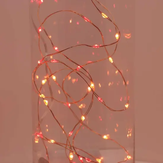 Battery Powered Fairy String Lights - Red Orange - 40 LED with Timer {4}