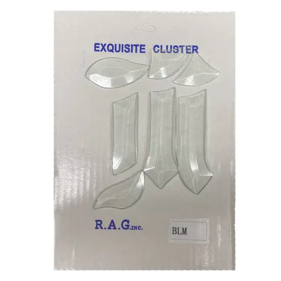 6" x 5-1/2" Exquisite Clear Glass Letter M Bevel Cluster BLM {3}