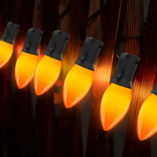C9 Orange Halloween String Lights {6}
