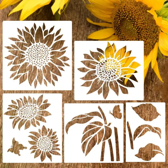 Large Flower Stencils for Wood Fence Sunflower Stencil {2}