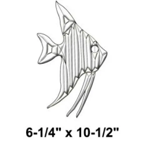 6-1/4" x 10-1/2" Exquisite Clear Glass Angel Fish Bevel Cluster EC301 {2}