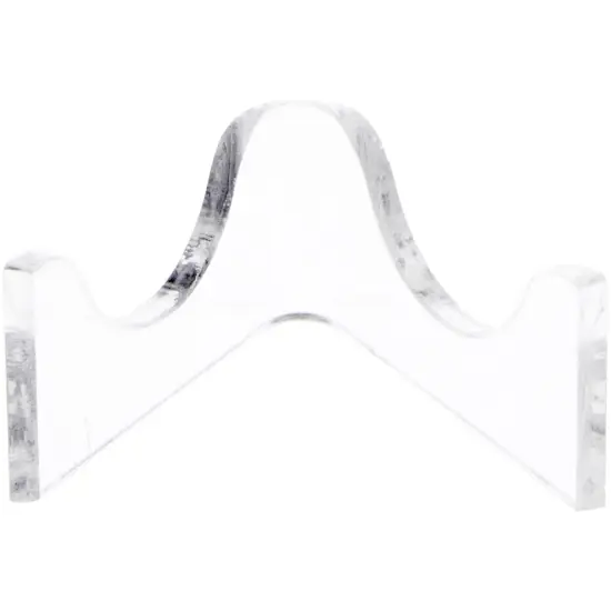 Plymor Clear Acrylic Low-Profile Curved Display Easel for Geode, Mineral or Crystal Cluster, 0.875" H x 2" W x 1.75" D {1}