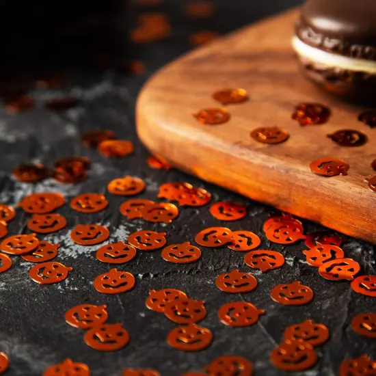 Exquisite Halloween Confetti Small Pumpkin Sequins (Orange) {2}