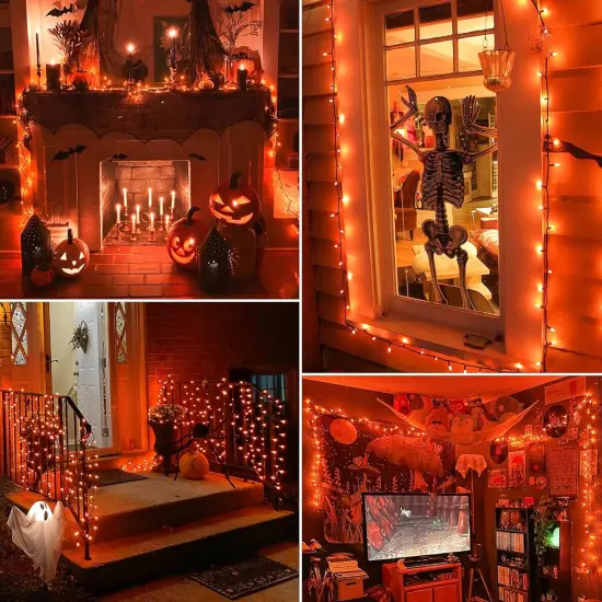 Orange Halloween String Lights - 13Ft, 50 Incandescent Bulb {3}