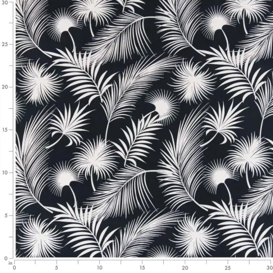 Obsidian - Black Leaves,Tropical & Botanical Upholstery Fabric 54 Inches" {4}