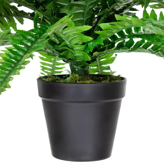 Northlight Potted Artificial Tall Green Boston Fern Plant - 17.5" {7}