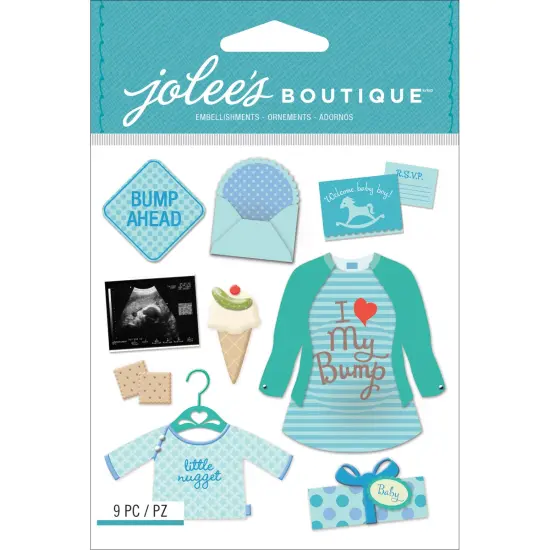 Jolee's Boutique Baby Boy Pregnancy Dimensional Stickers {1}