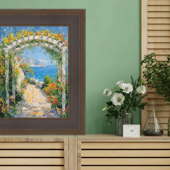 Wide Gold Black Flat Panel Picture Frame 19x27 frame {5}