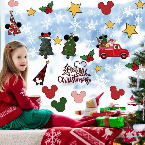 9 Sheets Christmas Window Clings Party Decorations {2}