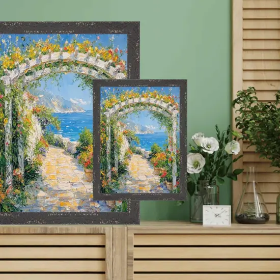 Slim Black Chabi Chic Farmhouse Barnwood Rustic Picture Frame 13x13 frame {5}