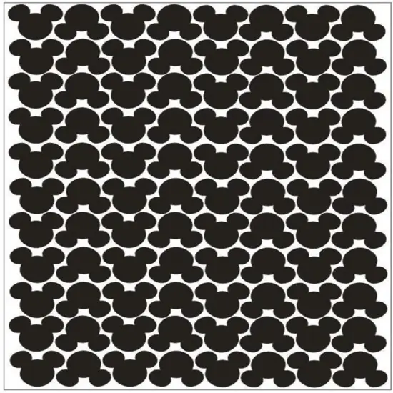 176pcs Cartoon Mickey Mouse Head Art Wall Decals (Black) {4}