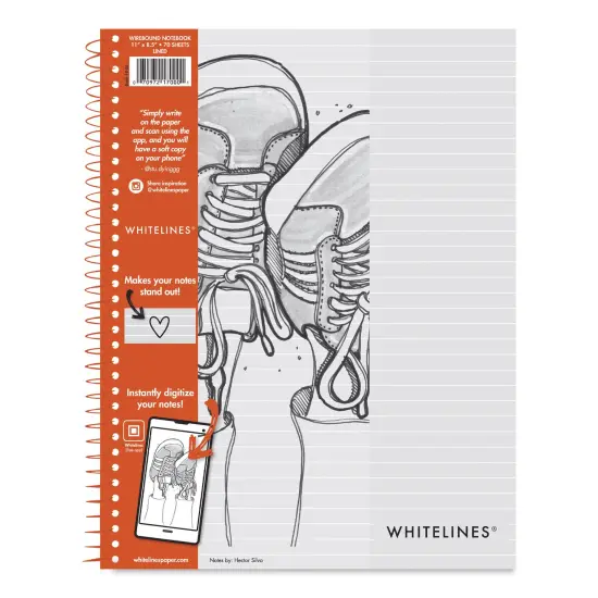 Roaring Spring Whitelines Wirebound Notebook - Ruled, 8-1/2" x 11", 70 Sheets {1}