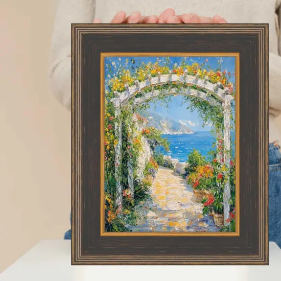 Wide Black Antique Gold Picture Frame 40x50 frame {1}