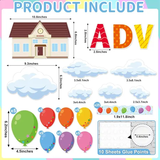 Colorful Balloon Bulletin Board Set {2}