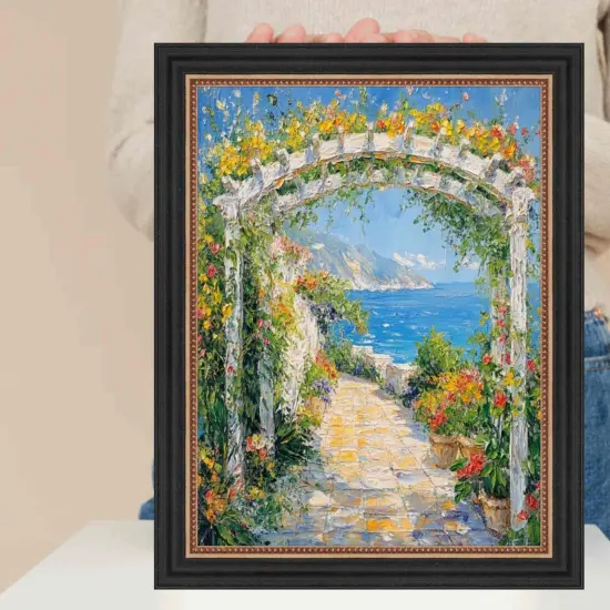 Modern Black Scoop With Gold Bead Picture Frame 27x40 frame {7}