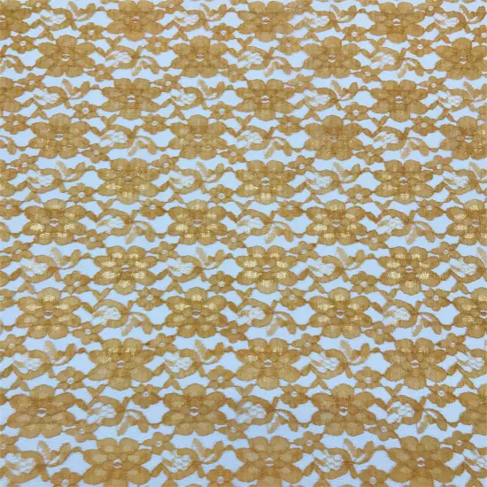 1 Yard Gold Rachelle Lace Fabric For Table Runners Curtains Overlays Crafts Decor 58&Prime;-60&Prime; Wide {1}