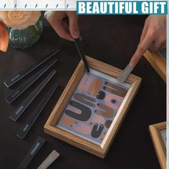 20 Pcs Sanding Sticks for Plastic Models Polishing Sticks Assorted Metal and Wood Sanding Tools Accessory for Model Craft Amateur Beginner(Low Grits and High Grits,Groovy Style) {3}