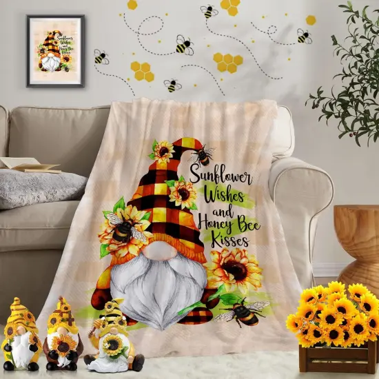 Sunflower Gnome Blanket {1}