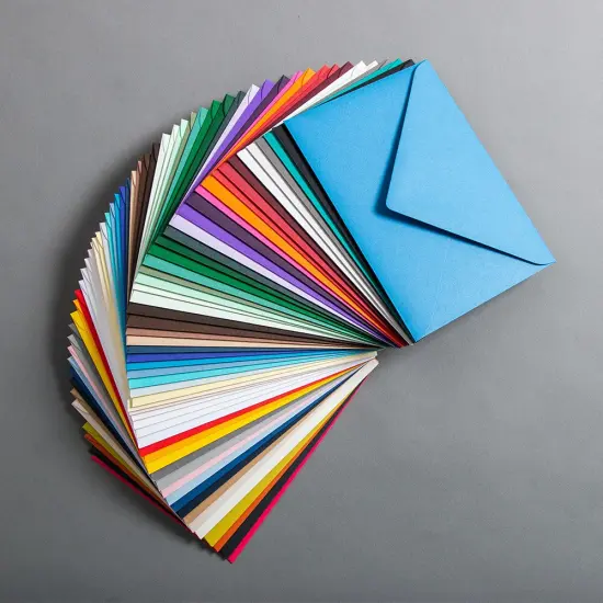 Colorplan IMPERIAL BLUE - 91 Lb. / 135 gsm / 8 pts Matte Premium Cardstock Paper Text A2 Euro Flap Envelopes Bulk Pack of 250 {6}