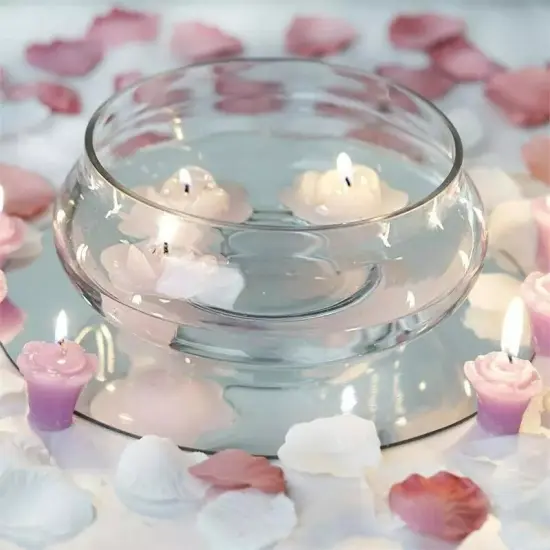 10 pcs 7" wide Floating Candle GLASS HOLDER BOWLS VASES Wedding Centerpieces {3}