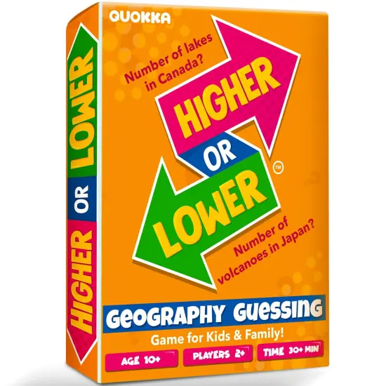 Higher or Lower Geography Family Board Game {1}