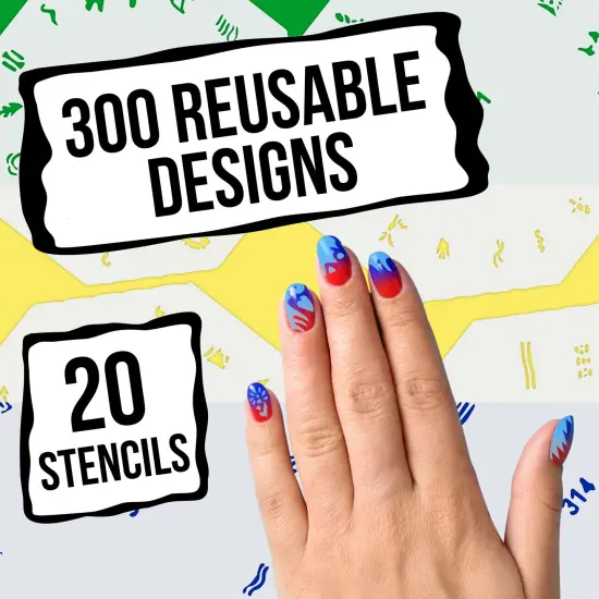 Airbrush Nail Stencils - Nail Art Stencils Series #16: 260 Unique Designs from 20 Individual Templates {4}