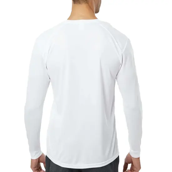 Paragon Long Islander Performance Long Sleeve T-Shirt, Ultra Polyester Dry Fit Multicolor Men&rsquo;s Tee White {3}