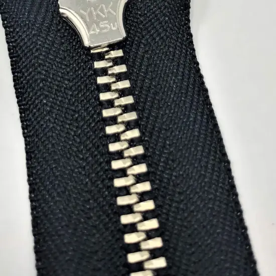 Black Nickel Zipper Closed Bottom 4.5MM {3}