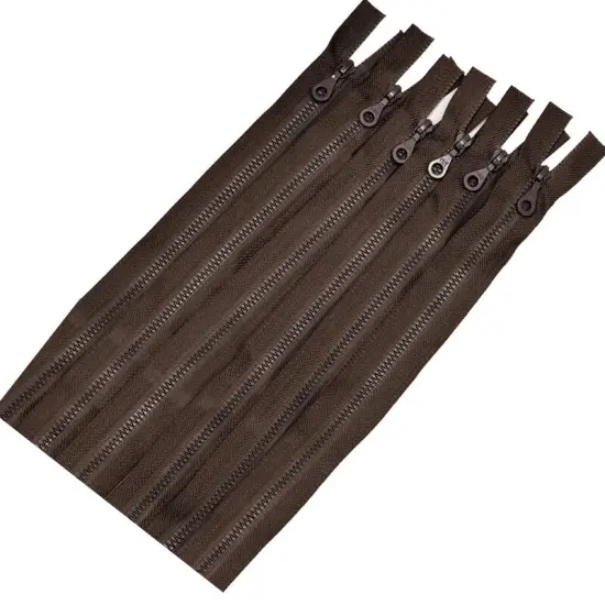 Zipper Brown Plastic Molded D4 18" Open Bottom Separating {2}