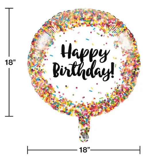 10 pc Bulk Confetti Sprinkles Mylar Balloons {2}