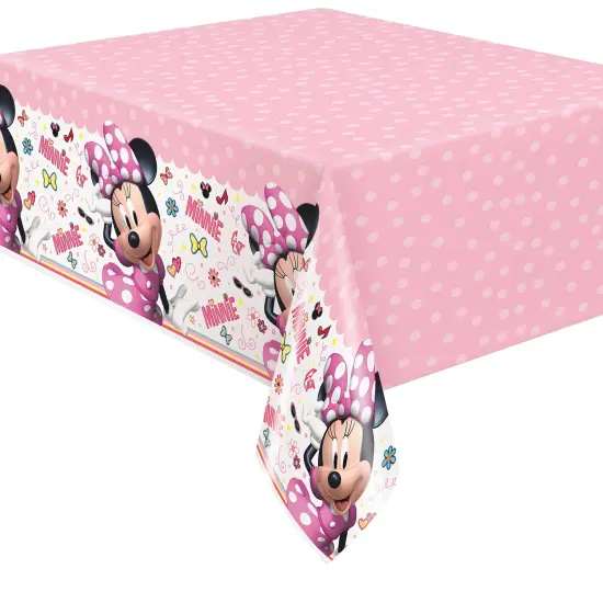 Disney Iconic Minnie Mouse Rectangular Plastic Table Cover54' x 84" {1}