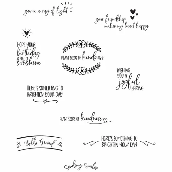 Sizzix Clear Stamps Set By Catherine Pooler 16/Pkg-Sending Sunshine Sentiments {3}