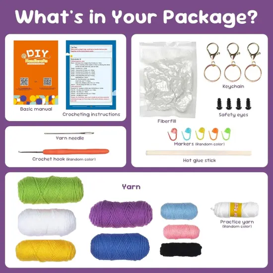 Animal Crochet Kit - Frog, Penguin, Owl {2}