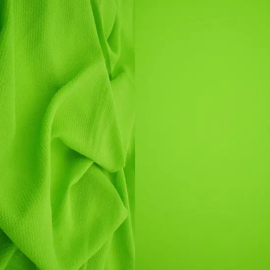 1 Yard Ghost Crepe Solid Stretch Woven Fabric for Drapery and Upholstery 57/58" Width LIME {4}