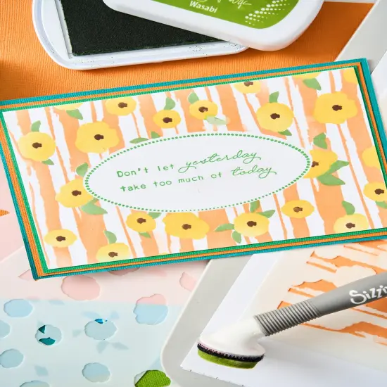 Sizzix A6 Stencil By Stacey Park 4/Pkg-Serene Sophisticate #2 {7}