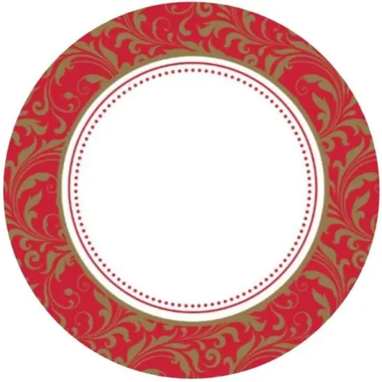 Festive Scrolls 10" Plates - 25ct {1}