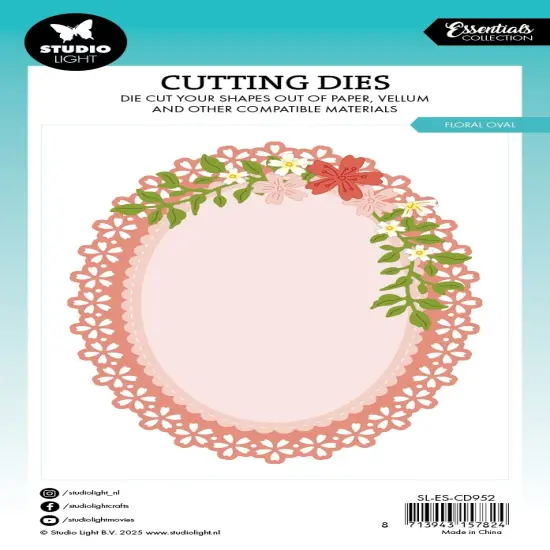 Studio Light Essentials Cutting Dies 10/Pkg-Nr.952 Floral Oval {3}