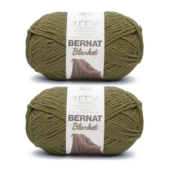 Bernat Blanket Big Ball Yarn 24 Pack-Olive {1}