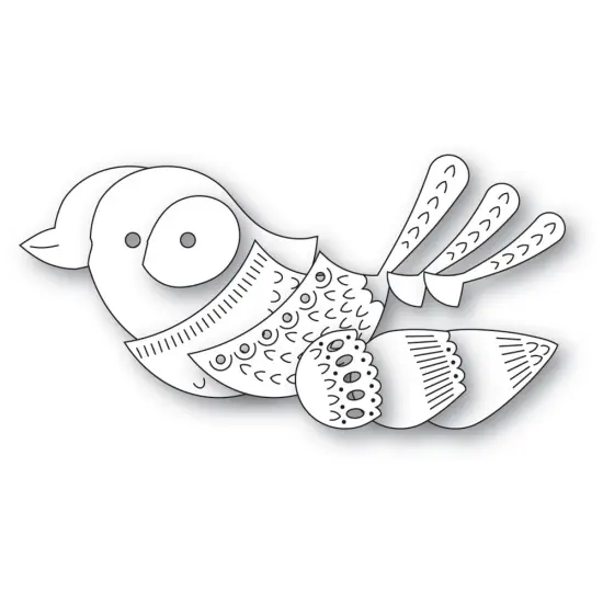 Poppystamps Dies-Nordic Love Bird {1}