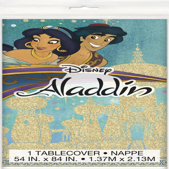 Disney Aladdin Rectangular Plastic Table Cover- 54" x 84" {1}